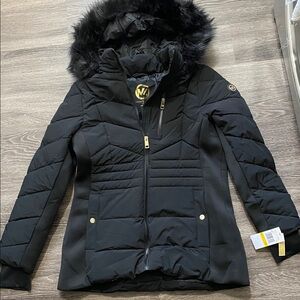 Michael Kors Black Quilted Jacket NWT Womens Size medium